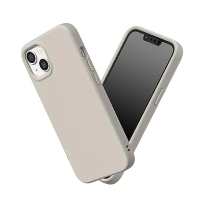 Afbeelding van RHINOSHIELD Hoesje compatibel met [iPhone 13/14] SolidSuit dunne hoes schokabsorberende technologie en premium matte afwerking schelpbeige