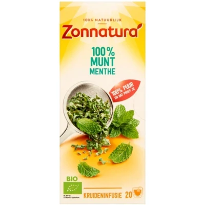 Afbeelding van Zonnatura Thee Munt 20ST