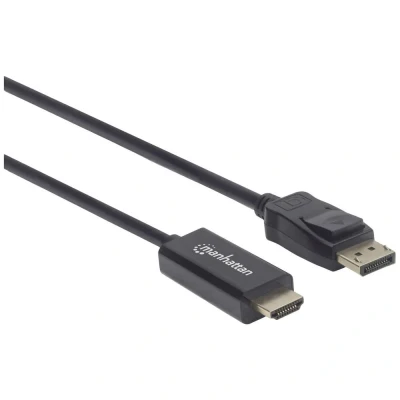 Afbeelding van Manhattan 153201 DisplayPort kabel / HDMI Adapterkabel stekker, A stekker 1.80 m Zwart
