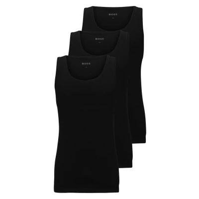 Afbeelding van BOSS TANK Classic 3 PACK Hemd, Heren, Maat: Medium, Black