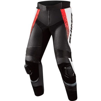 Afbeelding van SHIMA STR 2.0 Zwart Wit Rood Leren Motorbroek Maat 56 Broek