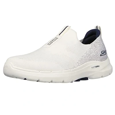 Afbeelding van Skechers Go Walk 6 Avalo Hardloopschoenen voor heren, Wit/Navy Blauw