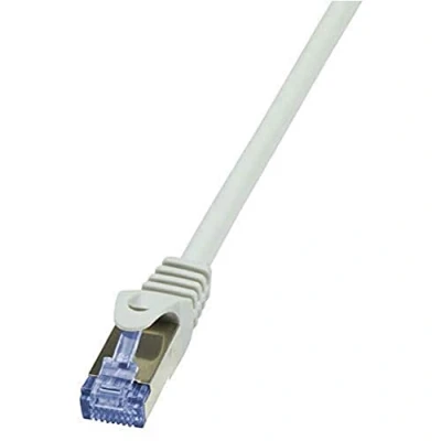 Afbeelding van LogiLink CQ3012S RJ45 Netwerkkabel, patchkabel CAT 6A S/FTP 0.25 m Grijs Vlambestendig, Snagless 1 stuk(s)