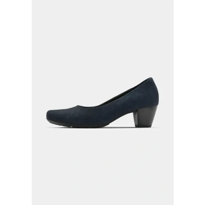 Afbeelding van Gabor Comfort Elegante Klassieke pumps darkblue, Dames, Maat: 37, Dark blue Veloursleer
