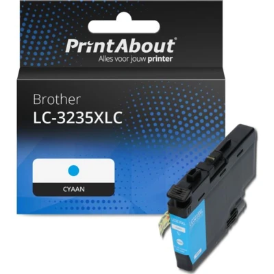 Afbeelding van Huismerk Brother LC 3235XLC Inktcartridge Cyaan Hoge capaciteit