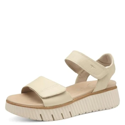 Afbeelding van Tamaris comfortabele damessandalen, multifunctioneel, verstelbaar, dames, ECRU, 40 EU