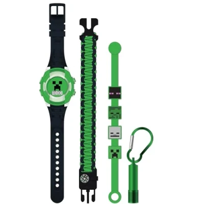 Afbeelding van Accutime LCD Minecraft Horloge Met Accessoires