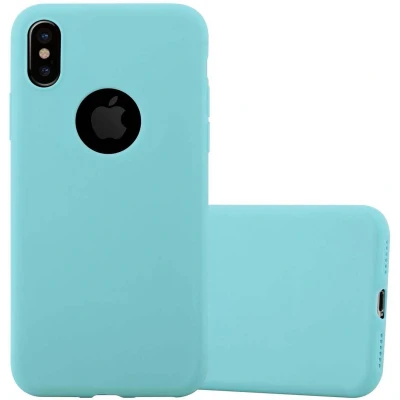 Afbeelding van Cadorabo Hoesje geschikt voor Apple iPhone XS MAX in CANDY BLAUW Beschermhoes gemaakt van flexibel TPU silicone Case Cover
