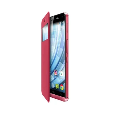Afbeelding van Wiko Folio High Vision Flip cover voor mobiele telefoon polyurethaan, polycarbonaat Koraal Getaway