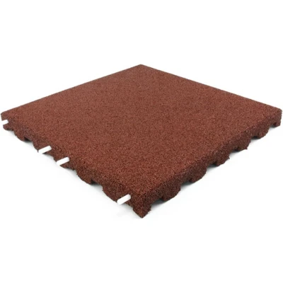Afbeelding van Wovar Rubberen tegel Rood 50 x 2.5 cm Dempende Valtegels Per stuk