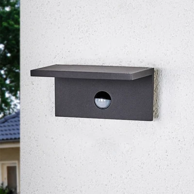 Afbeelding van Lucande Wandlampen buiten 1licht aluminium, kunststof H: 9.8 cm donkergrijs, wit Inclusief lichtbron