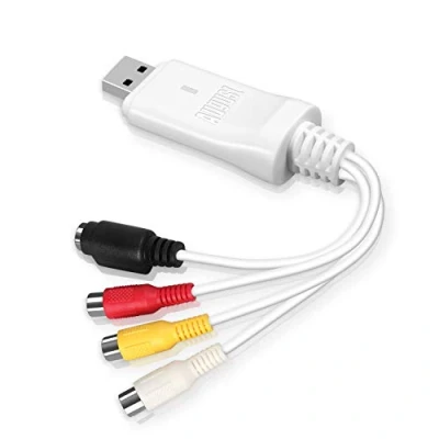 Afbeelding van August VGB300 USB Video opnamekaart voor Hi8 8 mm VHS bandoverdracht naar PC of Mac Composite In S camcorders en VCR/Capture videorecorders Xbox 360 PS3 Gameplay