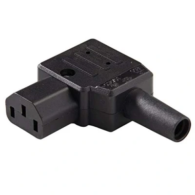 Afbeelding van PremiumCord stekker gehoekt 90 10A IEC C13 zwart