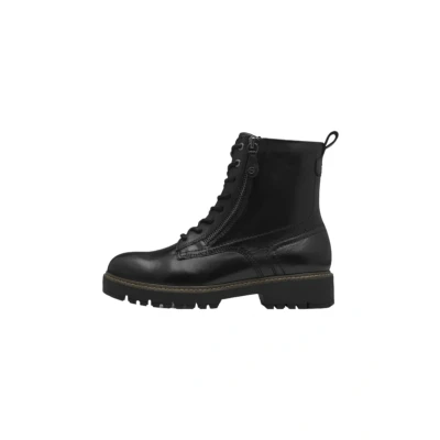 Afbeelding van Tamaris Flora Enkellaarsjes Black Leather 36