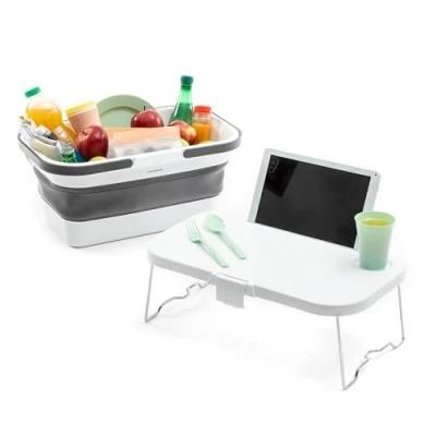Afbeelding van Inklapbare picknickmand met deksel/tafel Pickning InnovaGoods
