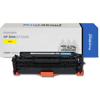 Afbeelding van Huismerk HP 304A (CC532A) Toner Geel