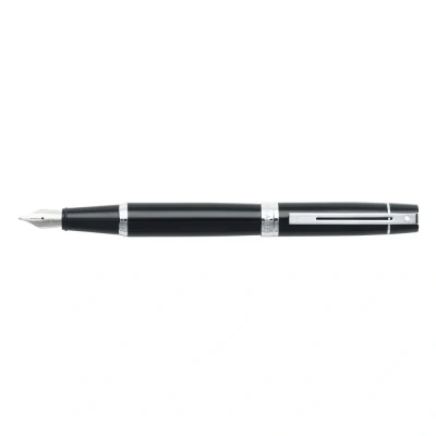 Afbeelding van Sheaffer 300 Glossy Black ST Vulpen Schrijfwijze: Medium Kleur: Zwart De Vulpenwereld