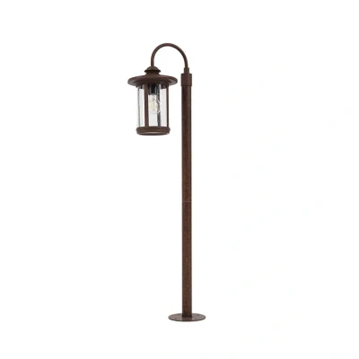 Afbeelding van Lindby tuinpadverlichting Zayn, roest, glas, hoogte 109 cm