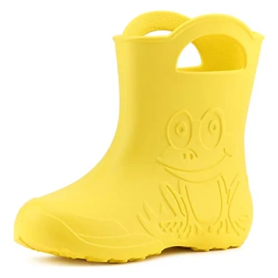 Afbeelding van Ladeheid LA CA Frog Kinder Regenlaarzen Rubber Licht EVA Geel 22/23