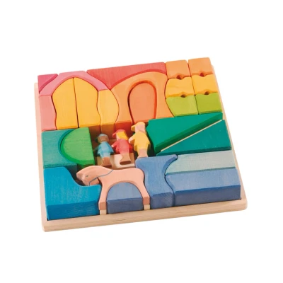 Afbeelding van Ostheimer Regenboog bouwset paardenboerderij