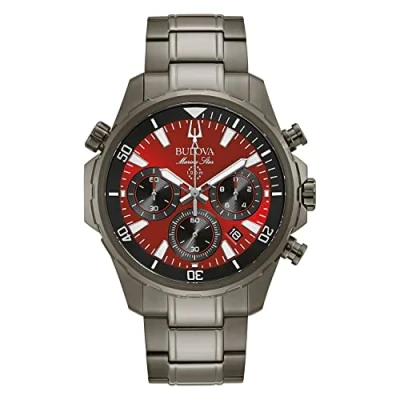 Afbeelding van Bulova Marine Star 98B350 Horloge Staal Grijs Ø 44 mm