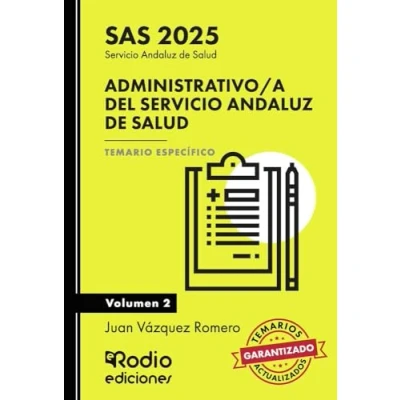 Afbeelding van Administrativo/a del Servicio Andaluz de Salud. SAS 2025. Temario Específico. Volumen 2