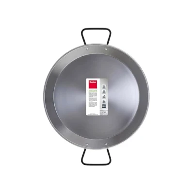 Afbeelding van Metaltex Paella pan van gepolijst staal, inductie, 8 porties, 38 cm