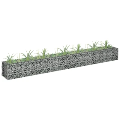 Afbeelding van Gabion plantenbak verhoogd 270x30x30 cm gegalvaniseerd staal