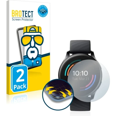 Afbeelding van BROTECT Screenprotector voor OnePlus Watch Folie Beschermfolie transparant volledig dekking (2 Stuks)