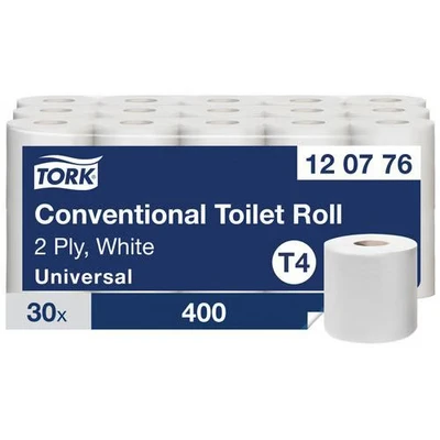 Afbeelding van Tork universal toiletpap. 2 lgs natural 50 mtr x 10 cm pk à 30 rol/400 vel (120776)