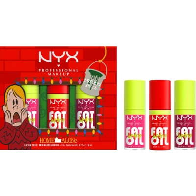 Afbeelding van NYX Professional Makeup HOME Alone FAT OIL LIP DRIP TRIO Makeupset, Maat: One Size,