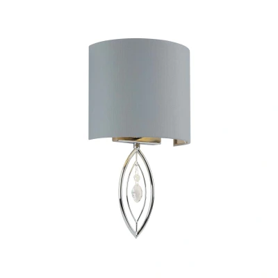 Afbeelding van Searchlight Wall Wandverlichting 20 X 36 Cm Grijs En Chroom