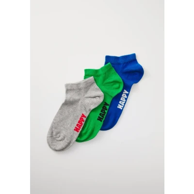 Afbeelding van Happy Socks Unisex 3ER PACK Sokken, Maat: 36 39, Grau blau grün