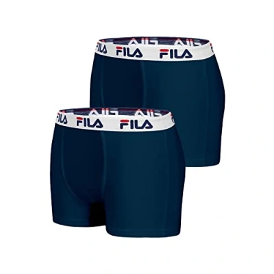 Afbeelding van Fila heren boxershorts 2 pack navy maat M