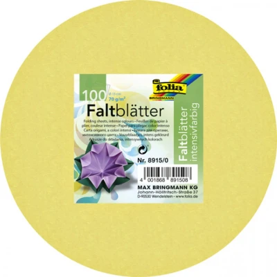 Afbeelding van Vouwblaadjes Folia 70gr rond 15cm 100 vel assorti kleuren