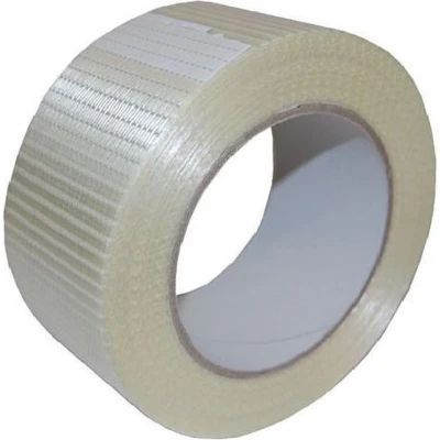 Afbeelding van Filament Tape 50 Mm X Mtr Lengte &amp; Breedte Versterkt Transparant (18 Rollen)