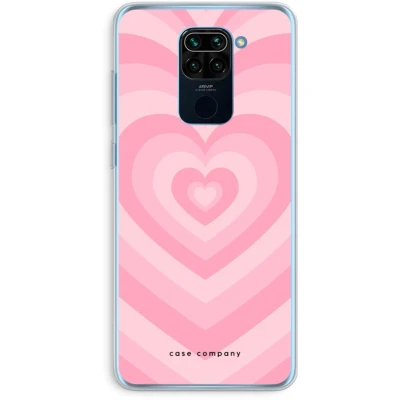 Afbeelding van Case Company® hoesje geschikt voor Xiaomi Redmi Note 9 Hart Roos Soft Cover Telefoonhoesje Bescherming aan alle Kanten en Schermrand