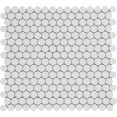 Afbeelding van The Mosaic Factory Venice Pennyround White Matt