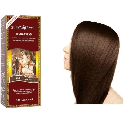 Afbeelding van Surya Brasil Henna Haarverf Creme Light Brown 70 ml