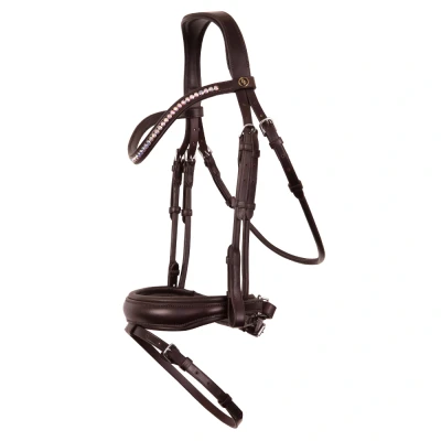 Image de BR Bride Southam Bridon Muserolle Marron/argent Cob