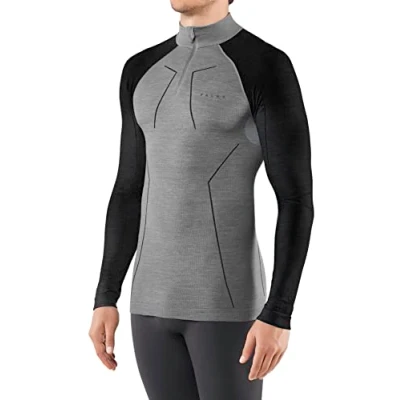 Afbeelding van Falke Wooltech Functional Underwear FOR COLD TO VERY Conditions Hemd, Heren, Maat: Small, Black grey mel