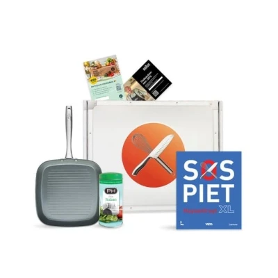 Afbeelding van Piet Box Grillpan Ø 26 cm Grijs PFAS vrij