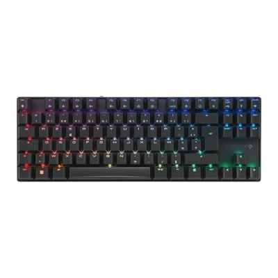 Afbeelding van CHERRY XTRFY MX 8.2 Toetsenbord 80% TKL achterverlichting draadloos Bluetooth 5.2, 2.4 GHz, USB C AZERTY Frans toetsschakelaar: MX2A Red zwart