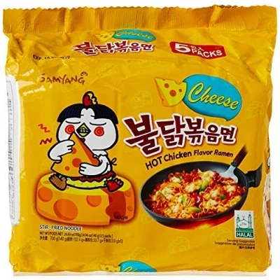 Afbeelding van Samyang Hot Chicken Flavor Ramen Buldak Cheese Noedels 5 x 140 gram