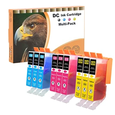 Afbeelding van D&amp;C 9 stuks inktpatronen compatibel met Canon PGI 525 CLI 526 voor Pixma IP4840 IP4850 IP4900 MG5140 MG5150 MG5240 MX710 MX715 MG6100 MG6150 MG6200 IP495 waterdicht. 0 IX65. 50 MG5250 MG5300