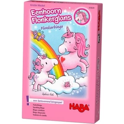 Afbeelding van Haba spel: Unicorn/Eenhoorn Flonkerglans Bingo 3+