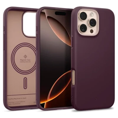 Afbeelding van Caseology Nano Pop Mag beschermhoes [magnetisch] militaire kwaliteit drop bescherming met zijpatronen iPhone 6.3 hoes bordeaux