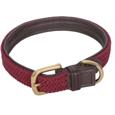 Afbeelding van Weatherbeeta Hondenhalsband Leer Brown/maroon XXL