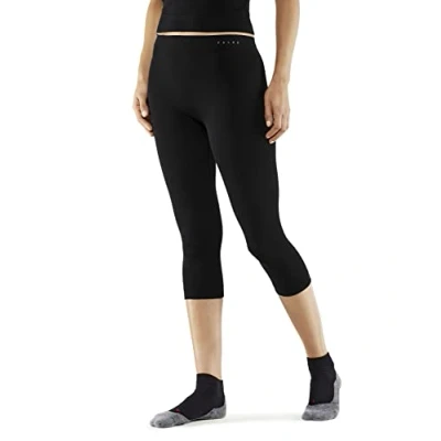 Afbeelding van Falke Wooltech Light 3/4 Tights Functional Underwear FOR WARM TO COLD Conditions Legging, Dames, Maat: Small, Black