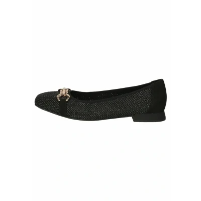Afbeelding van Caprice Ballerina&#039;s, Dames, Maat: 37, Black comb Leer en textiel